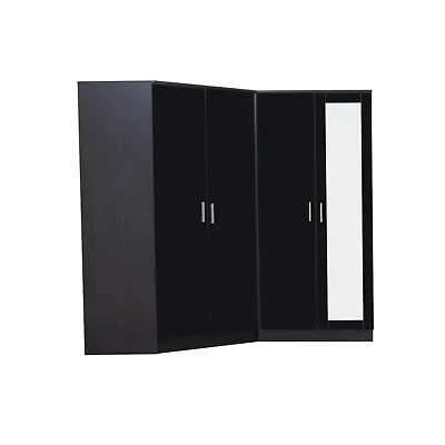 £432.49 • Buy Reflect 2 Mirror + 2 Door Corner Wardrobe High Gloss Door Matt Carcass Flat Pack