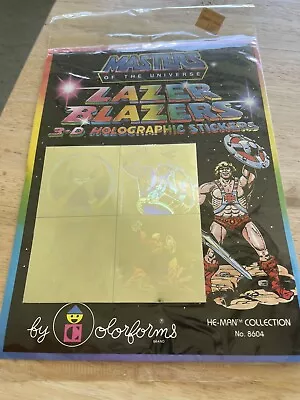 HE-MAN Masters Of The Universe Lazer Blazer 3d Holographic Stickers #8604 • $9