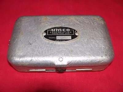 Vintage UMCO P-9 Fly Box USA Aluminum Small Little Tackle Fishing Lure Bait Old • $19.95