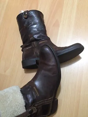 Lea Foscati Made In Italy Ladies Brown Soft Leather Boots Size UK 4 Good Cond. • £35