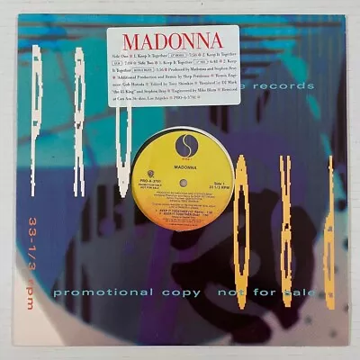 MADONNA Keep It Together 1990 US PROMO Only 12   Single REMIXES Like A Prayer • $45