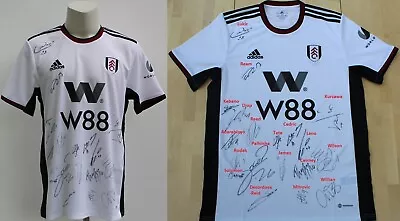 £280 • Buy 2022-23 Fulham Home Shirt Squad Signed Inc. Mitrovic, Palhinha, Leno & Willian