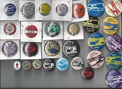 Vintage ILWU International Longshoremen & Warehouse Pins Buttons Local 500 Lot • $200