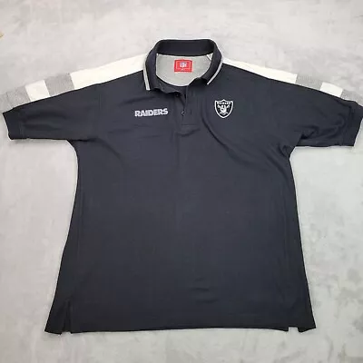 Las Vegas Raiders Shirt Mens Medium Black Cotton Polo Golf Casual Oakland Adult • $16.73