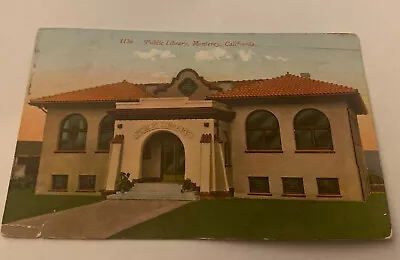 Vintage Postcard Posted 1920 Public Library Monterey California CA • $2.76