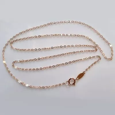 9ct Rose Gold Diamond Cut Hammered Trace Chain 45cm 18 . Made Italy. Gorgeous. • $119