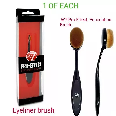 W7 Pro Effect  Foundation Brush & Eyeliner Brush 1 Of Each  • £10