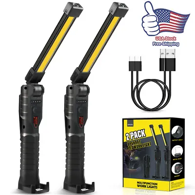 Rechargeable LED USB COB Work Light Mechanic Flashlight Lamp Bar Camping Torch • $16.99