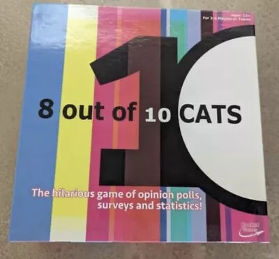 8 Out Of 10 Cats - Hilarious Board Game - Polls/Survey/Statistics- Fun Activity • £4
