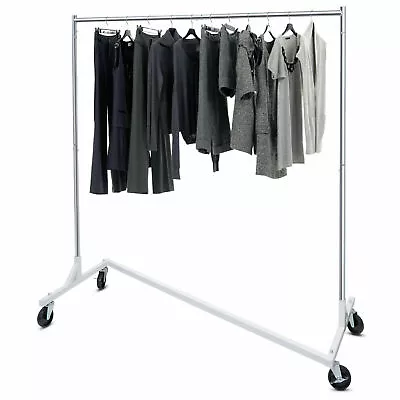 Heavy-Duty Commercial Garment Rack Rolling Z-Base Storage Clothing Shelving Rack • $36.59