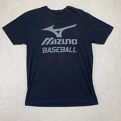 Mizuno Baseball T Shirt Mens Large Black Front Graphic Logo Short Sleeve • $12.74