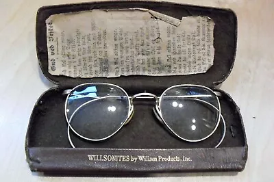 Vtg WILLSONITES By WILLSON USA Gold Wire Eyeglass Frames • $22.95