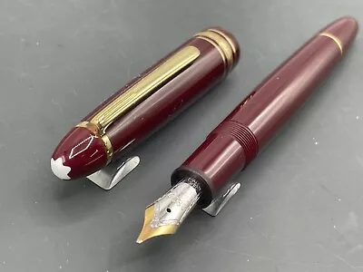 Montblanc LeGrand Traveler Fountain Pen Bordeaux Burgundy 14k M Cartridge 147R • $595