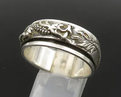 925 Silver - Vintage Dragon Head & Tail Spinner Band Ring Sz 12 - RG23970 • $50.65