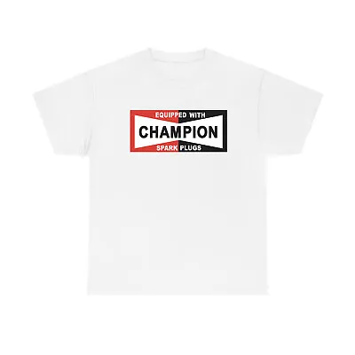 Vintage Style Champion Spark Plug T-shirt -hot Rod Racing Nhra Drag Racing • $16.99