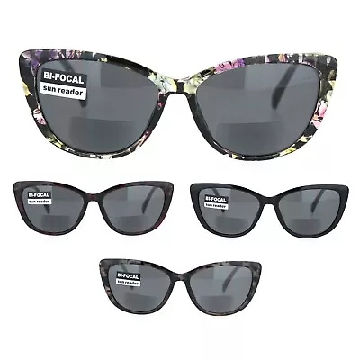 Womens Bi-focal Gothic Cat Eye Reading Sunglasses • $12.95