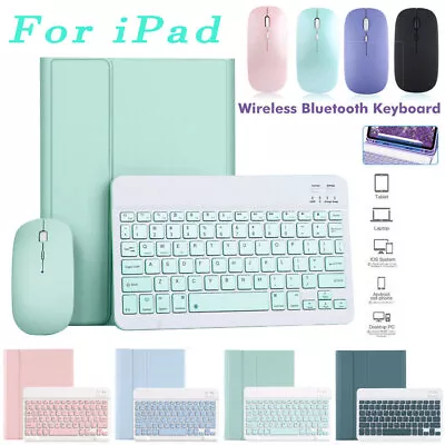 Bluetooth Keyboard Case Cover With Mouse For IPad 10th/9/8/7th Gen Air 5/4/3th • £15.99