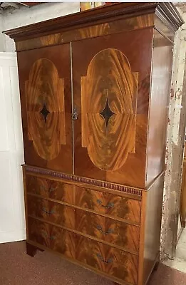 Antique Mahogany Linen Press • £525