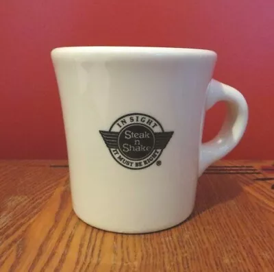 Vintage Steak N Shake In Sight It Must Be Right Diner Mug Restaurant Ware Heavy! • $20