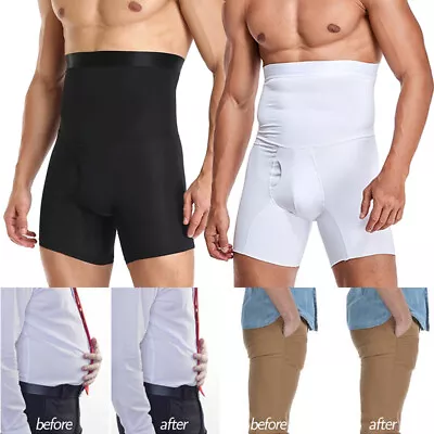 Mens High-Waist Boxer Shorts Tummy Slimming Compression Body Shaper Girdle Pants • $29.79