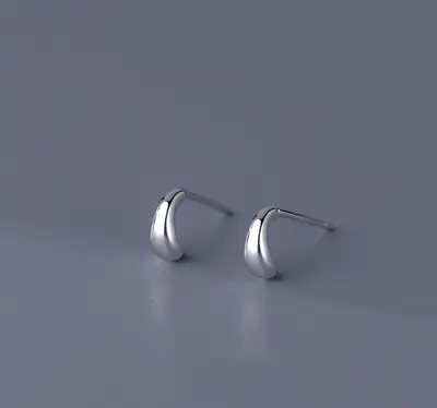 $7.95 • Buy S999 Sterling Silver Girl Baby Stud Piercing EARRINGS Safe For Sensitive Ear I46