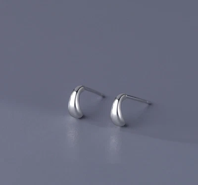 $7.95 • Buy S999 Sterling Silver Girl Baby Stud Piercing EARRINGS Safe For Sensitive Ear I46