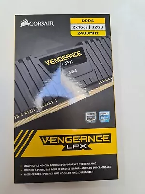 Corsair CMK32GX4M2A2400C14 Vengeance LPX 32GB DIMM DDR4 RAM • $71