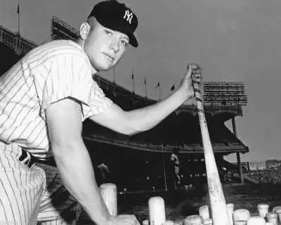 Mickey Mantle Yankees Baseball Black And White 8x10 Picture Celebrity Print • $3.99