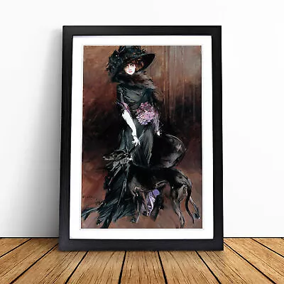 Marchesa Casati With A Greyhound By Giovanni Boldini Wall Art Print Framed • $31.52