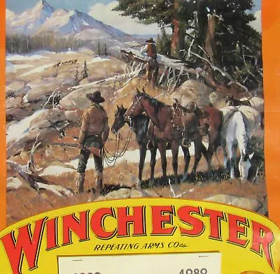 Lot 3 Vintage Winchester Arms Calendar Buffalo Bill Oakley Fairbury NE Repeating • $99.50