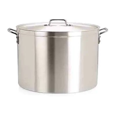 £109.63 • Buy 16'' Heavy Duty Casserole Aluminium Cooking Pot & Lid 34L Catering - Ground Base
