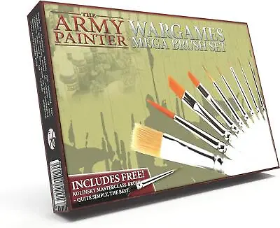 The Army Painter Mega Paint Brush Set (Warhammer / Gaming) • £50.89