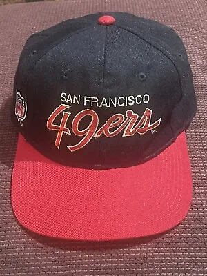 Vintage 90s San Francisco 49ers Script Snapback Hat Sports Specialties • $125