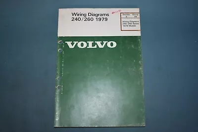 1979 Volvo 240 260 Wiring Diagrams Service Repair Maintenance Workshop Manual • $44.99