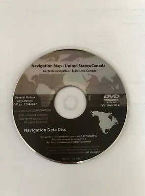 NEWEST 10.4 GM Navigation Map Disk UNITED STATES  CANADA - 22846887 • $47.99