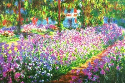 Claude Monet Irises In Monets Garden Art Print Poster 24x36 • $13.98