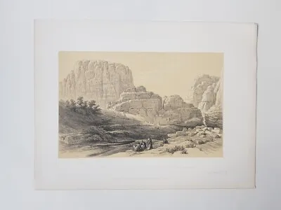 Egypt Archaeology Acropolis David Roberts Holy Land Original Lithograph 1860 • £19.95