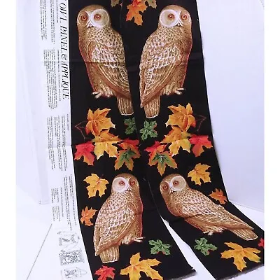 Vintage 80s Artsy Crafty Wamsutta OTC Night Owl Fabric Applique Panel DIY Decor • $18.88