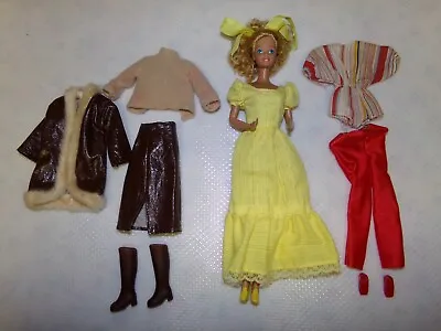 1980's Mattel Magic Curl Barbie Doll With 3 Outfits And Some Accessories • $65