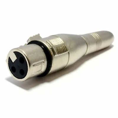 6.35mm Mono Jack Socket To Female XLR Socket Adapter • £3.59