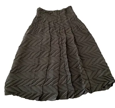 BABETTE SF Textured Pleated Skirt Art To Wear  NWT SAMPLE S M L Dark Grey Matte • $160