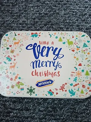 McVities Christmas Biscuit Tin. Empty Tin. Freepost • £4.99
