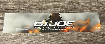 2013 G.I. Joe Retaliation 3D Movie Theater Mylar Poster 2”x12” Dwayne Johnson • $12