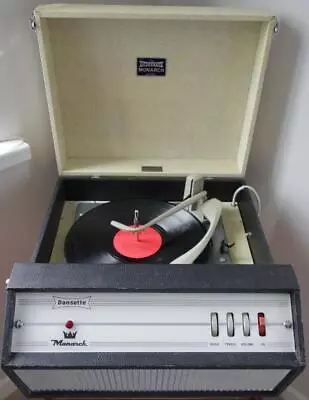 £89 • Buy VINTAGE (1960s) DANSETTE MONARCH RECORD PLAYER ~ BLACK & W ~ MID CENTURY MODERN