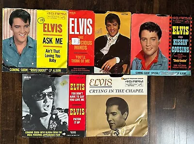 Lot Of (5) Elvis Presley  45 Rpm Records Picture Sleeves Kissin Cousins Rca Vic • $9.99