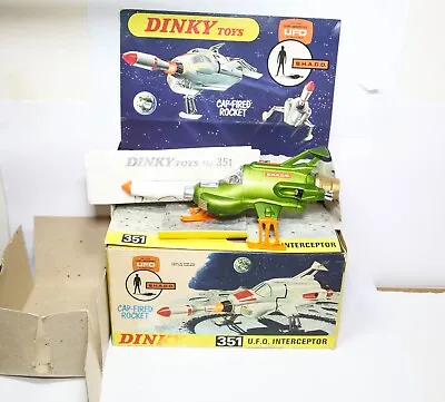Dinky 351 UFO Interceptor In Original Box - Excellent Vintage Gerry Anderson • £249.95