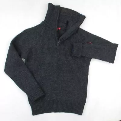 ULVANG UNISEX Men's Zip Rol Neck 100% Wool Thumb Holes Jumper S Small Sweater • $91.29