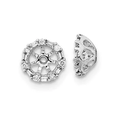 $183.72 • Buy Real 14K White Gold Diamond Earring Jackets; Women & Men