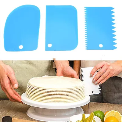 £2.69 • Buy 3 Pcs Dough Cutter Cake Bread Slicer Baking Pastry Scraper Plastic Spatula Tools