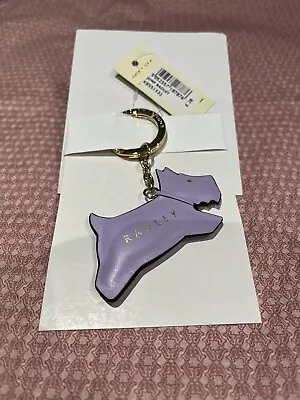 Radley London Jump Keyring - Leather Light Purple/Lilac BNWT Free Postage • £14.99